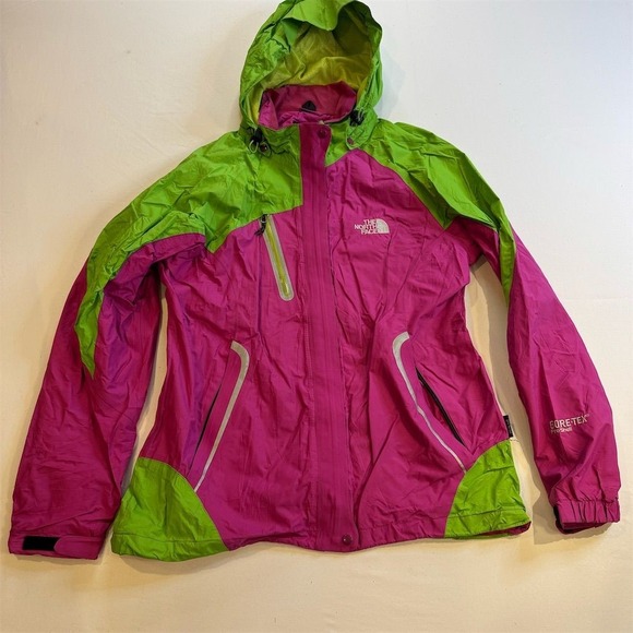 The North Face Women's Pink Hooded Rain Jacket Size M Gore-Tex Pro Shell - Picture 1 of 10